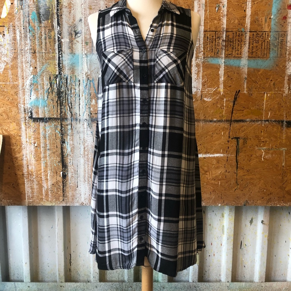 Women’s plaid dress or layer option